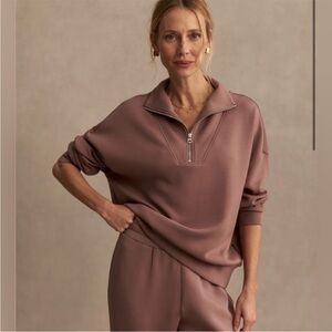 Varley Hawley Half-Zip Sweat antler mauve